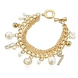 Jokimu Gold Tone Chain Inspired Charm Lucky