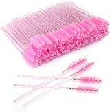 G2PLUS 100 PCS Disposable Eyelash Brushes Spoolies Pink Crystal Wands view 1