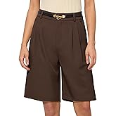 Willit Women's Shorts Wide Leg Dress Casual Work Summer Pleated Shorts High Waisted with Pockets 7" 10"