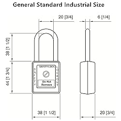 SAFBY 50 Keyed Different Lockout Tagout Locks with