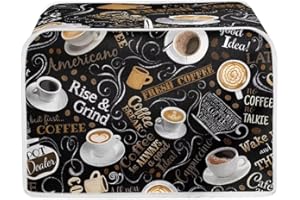 Kathyboom Coffee 2 slice Toaster Cover Appliance Cover Toaster Dust And Fingerprint,Washable Kitchen Accessories