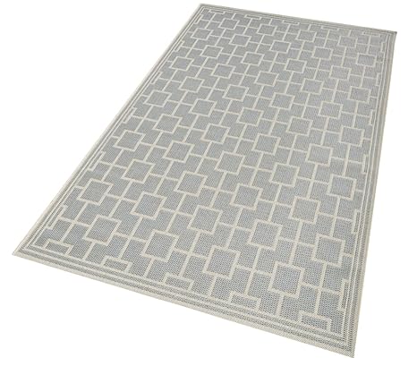 Dehner In- und Outdoorteppich Bay, ca. 165 x 115 x 0.4 cm, grau/beige, Polypropylen