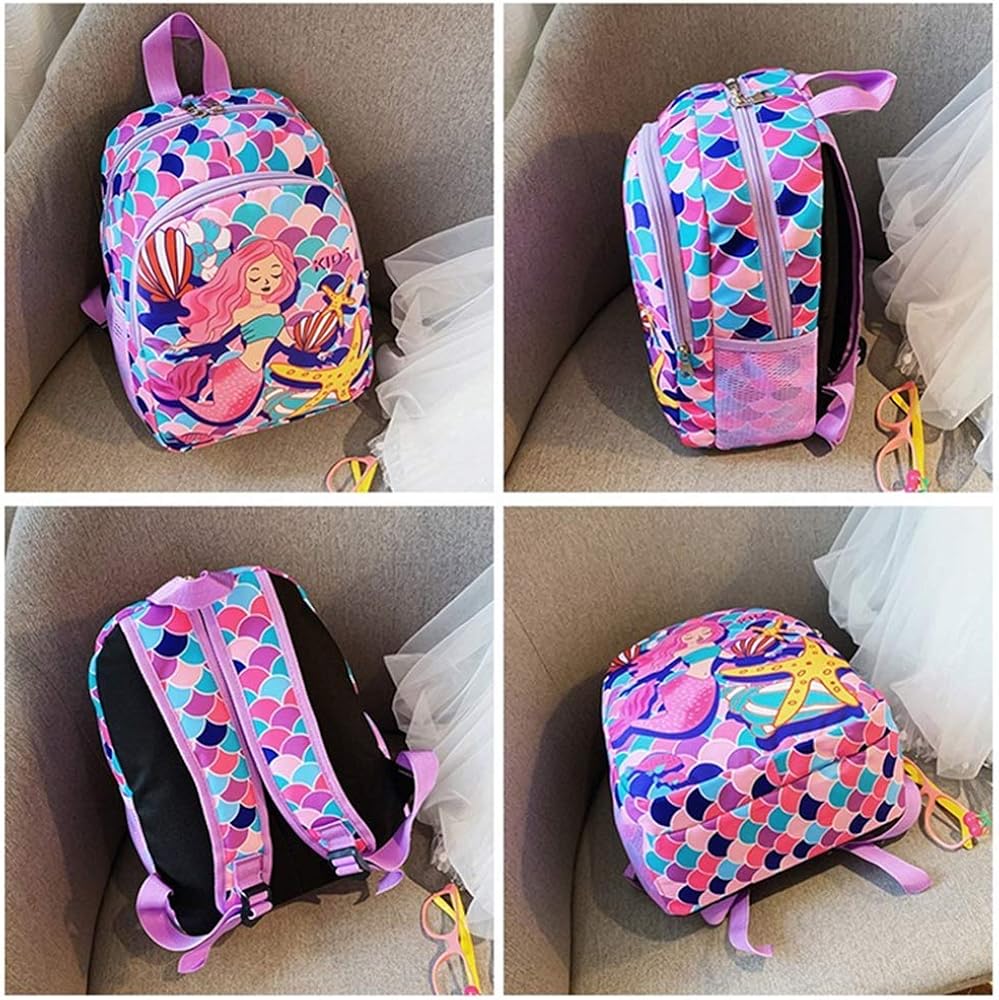 CHERUBIC Toddler backpack, Kids Children Backpack Cartoon Travel Lightweight Bag Daypack, Mermaid - Image 4