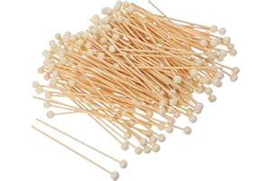 Ciieeo 200pcs Wooden Lollipop Sticks with Ball-end Design for Cake Pops Marshmallows Chocolate Candy