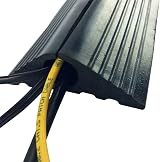 On1shelf Black 20mm Hole Industrial Rubber Floor Cable Protector 4M view 4