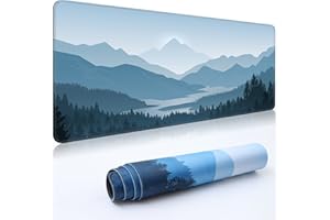 Desk Mat,Large Mouse Pad 35''×15.6'' XXL Extended Gaming Mouse Pad Mat with Non-Slip Base Stitched Eges Mousepad for Computer