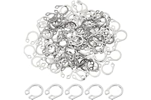 PATIKIL 10mm OD External Retaining Rings, 100 Pcs C-Clip Retaining Shaft Snap Rings 304 Stainless Steel External Circlip for 