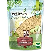 Food to Live - Organic Lion's Mane Mushroom Powder, 8 Ounces - Elevate Your Brain Wellness with Premium, Non-GMO, Natural, and Vegan Superfood to Better Focus