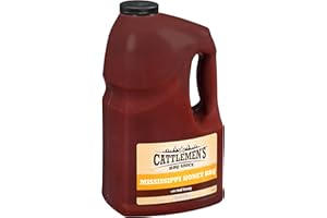 Cattlemen's Mississippi Honey BBQ Sauce, 1 gal - One Gallon Bulk Container of Mississippi Honey Barbecue Sauce Blend of Honey, Vinegar, Hickory and More for Dipping and Barbecue Recipes