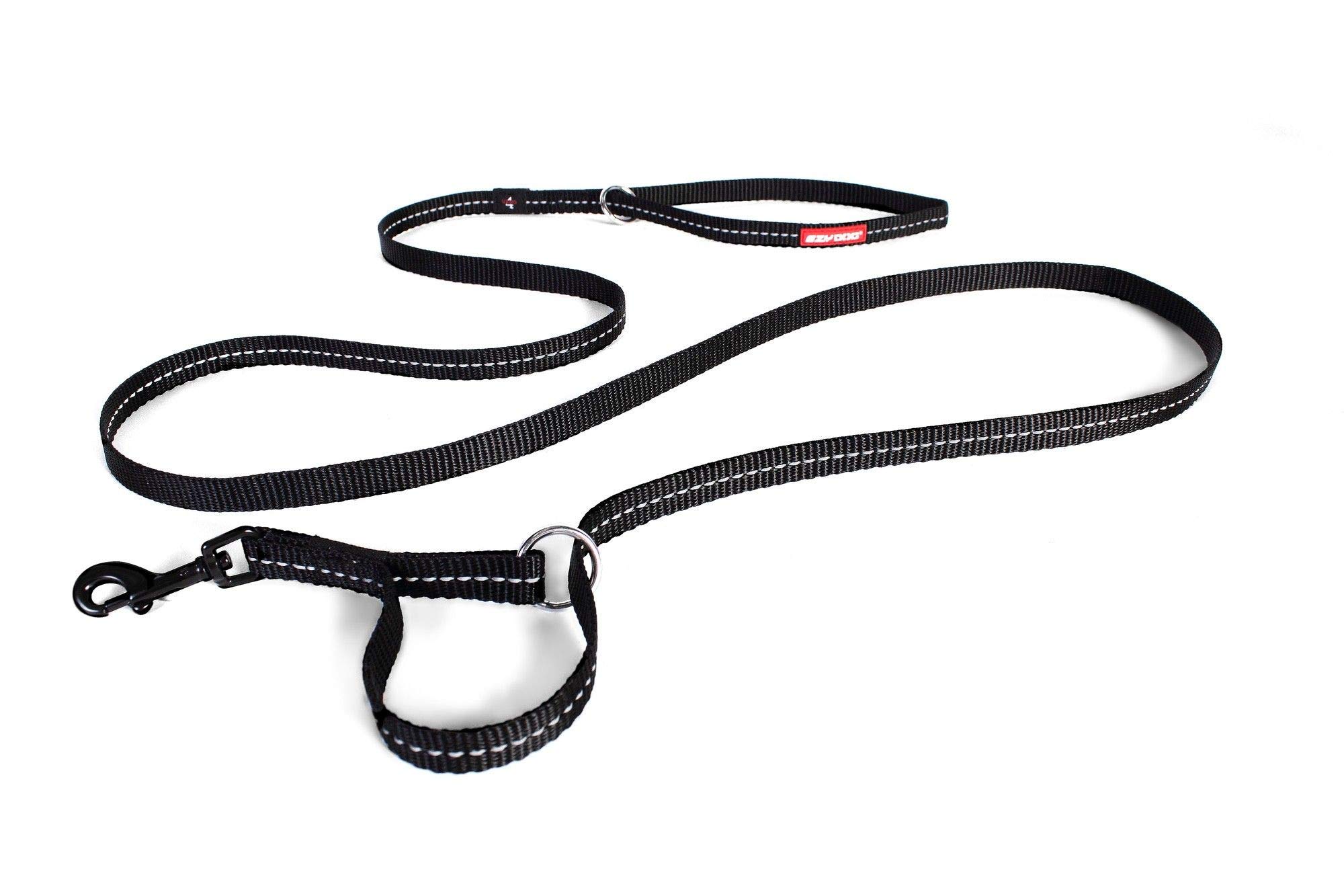 EzyDog Vario 4 LITE Multi-Function Dog Lead | 3-6 foot Adjustable Dog Lead for small dogs, Black