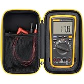 Carrying Hard Case for Digital Multimeters 117/15B+/17B+/178/179/1587 FC/87/87v max - Fits 105/107/233/789/787& More, with DIY Foam (Case Only)-blackeyellow