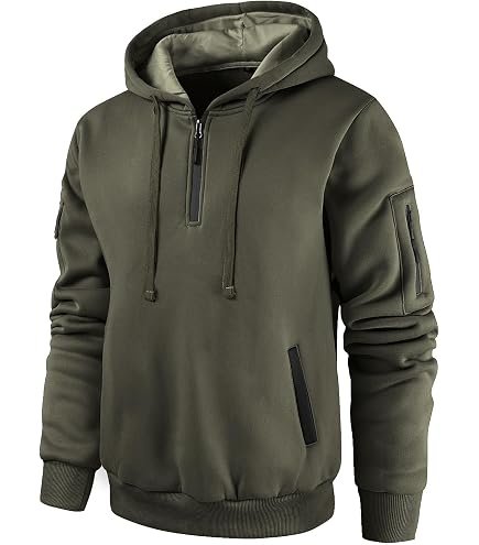 Chaps Sports Men's 1/4 Zip Fleece Pullover (Small, Black) at