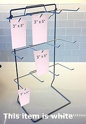 Countertop Peg Hook Display Rack in White 17.75 H x