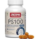 Jarrow PS100 100mg, Brain Health &amp; Cognitive Function Support, 60 Softgels | 100mg Phosphatidylserine, Supports Cognitive Function, Promotes Brain Health, Non-GMO, Gluten-Free Softgels