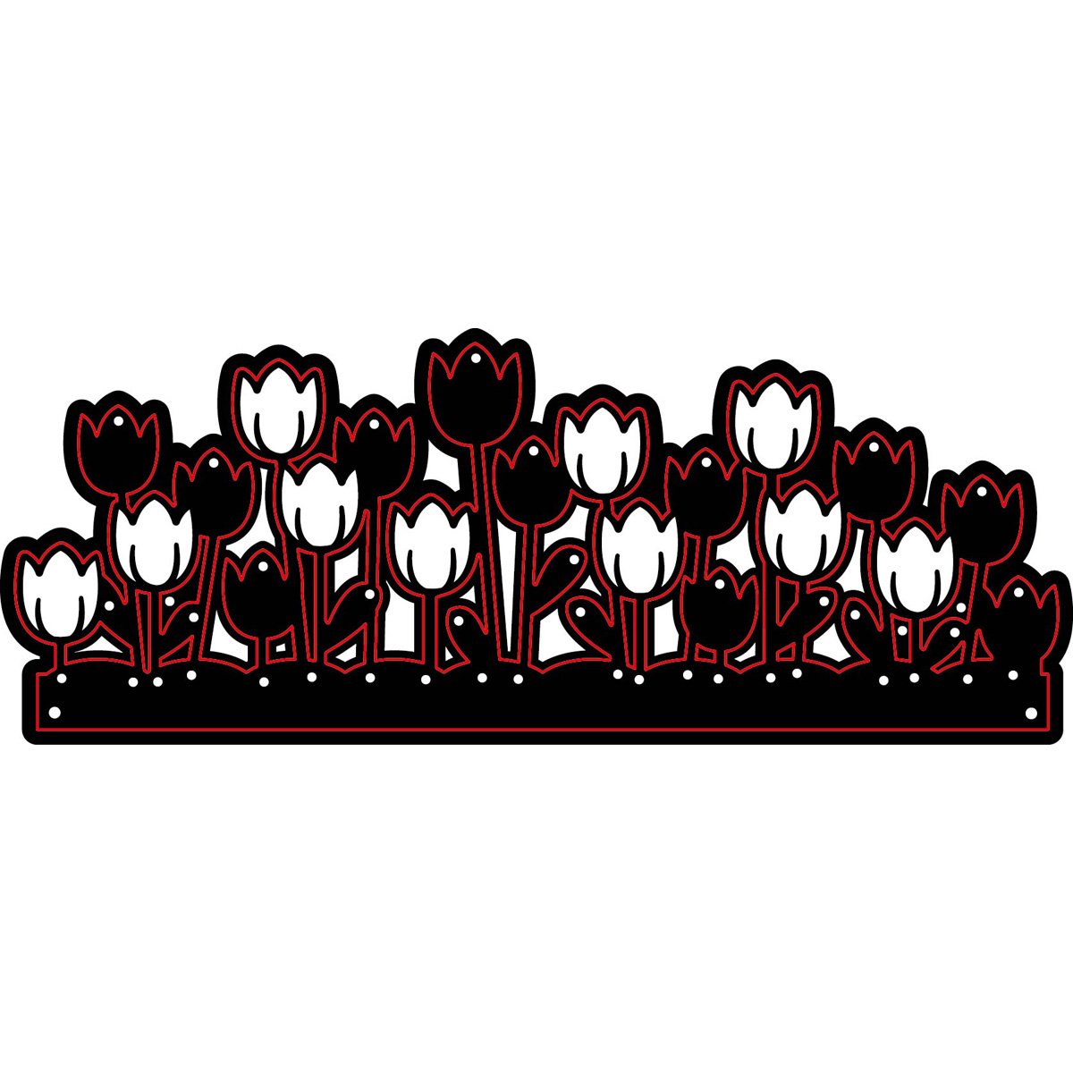 Darice Embossing Essentials Dies-Tulip Border