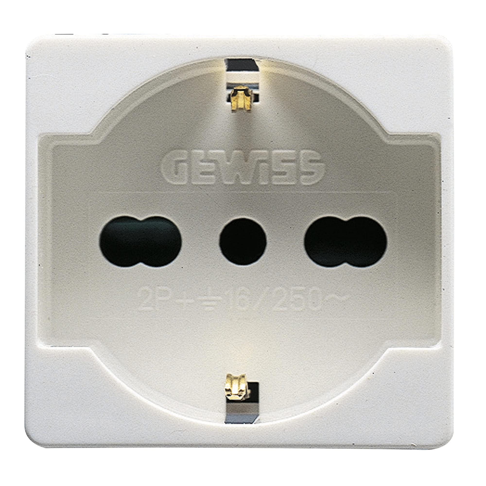 Gewiss GW20246DY System Schuko Socket, 10/16 A, White