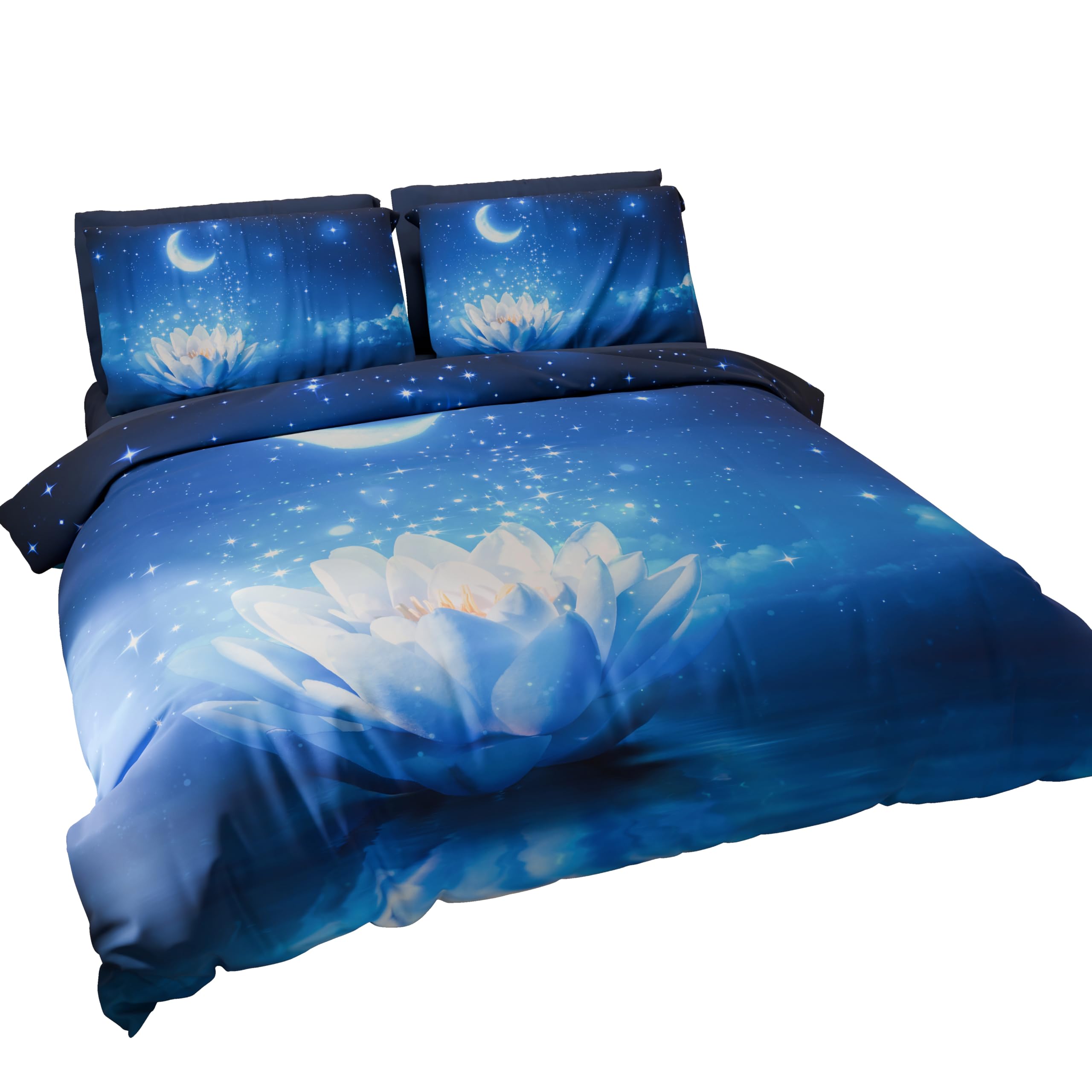 Copripiumino Digitale Tutto Stampato Microfibra Duvet Covers, Single, Super King, Double Duvet Covers, Quilt Covers, Starry Night Small Double — image 1
