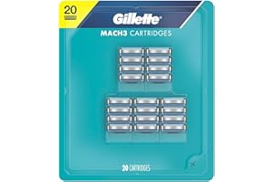 Gillette Mach3 Cartridges, 20 Count