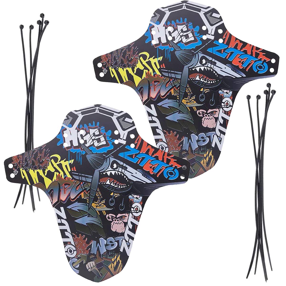 Farbetter Bike Fender, MTB Mud Guard Front and Rear Compatible Bicycle Mud Guard Set Downhill Mountain Bike Mudguard Fits 26, 27.5, 27.5+, 29 Inch Bicycle (Blue)