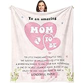 puekrtoa Mom to Be Gifts, New Mom's Gift, Valentines Day First Time Mom Gift, Pregnancy Gifts for Expecting Moms, Postpartum Presents for New Moms After Birth Blanket 60"X50"