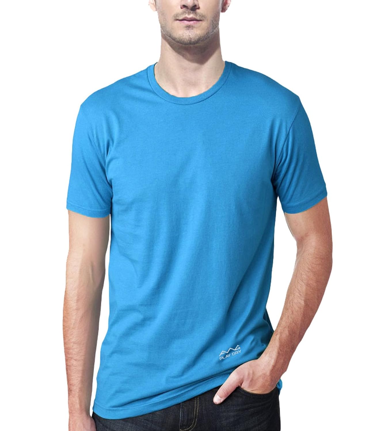 awg men's dryfit polyester round neck half sleeve t-shirts - pack of 3