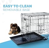 FurDreams 30 inch Folding Dog Crate Medium Dogs Heavy-Duty Metal Cage view 7