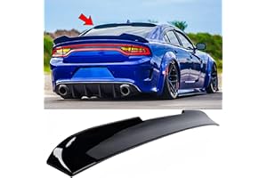 NEESPOC Rear Window Roof Spoiler Visor Wing ABS Fit for Dodge Charger SRT/GT/RT/SXT/Scat Pack/Daytona 2015-2023 Gloss Black V-Style Lip Exterior Accessories
