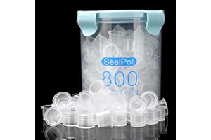 Tattoo Ink Caps, ATOMUS 150pcs Large Ink Cups for Tattooing Permanent Makeup with 800ml Container Box Tattoo Supplies and Equ