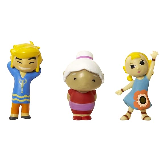 Nintendo JAKKNIN027GAL - World of Micro Land Zelda 3 Figure Pack - Grandma, Aryllund Link