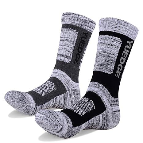YUEDGE 2 Paar Herren Wandersocken Atmungsaktiv Hochleistung für Wandern Trekking Camping Outdoor Sport