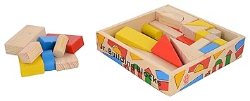 Skillofun Wooden Junior Building Blocks, Multi Color (38 Piece)
