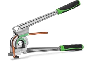 Antstone 1/4” 3/8” 1/2” O.D. Tubing Bender 3 in 1 Tube Bender 180° HVAC Copper Aluminum Tubes Bending Tool for Air Conditioning Refrigeration Repair
