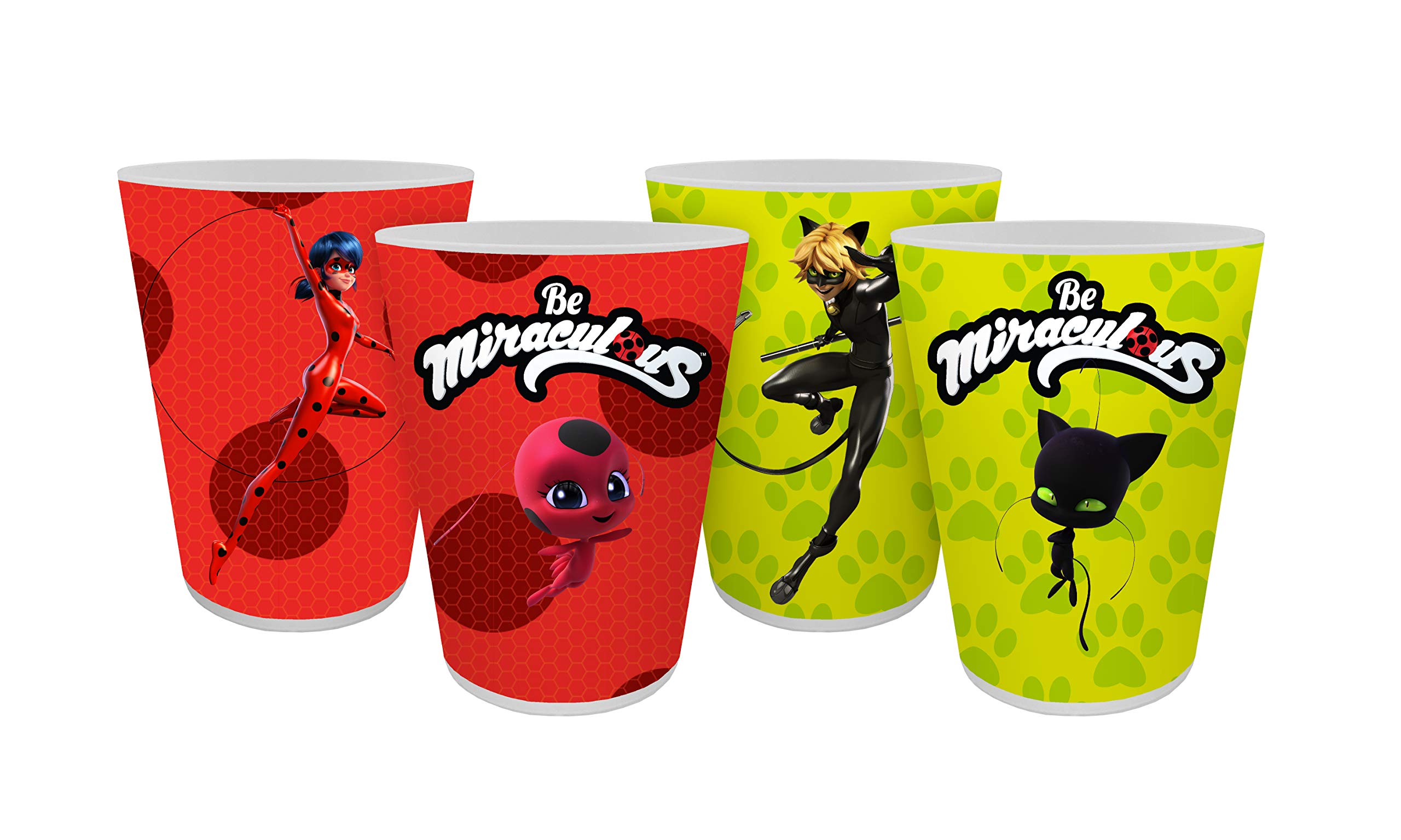 Miraculous Reusable Cups, Set of 4, 300 ml