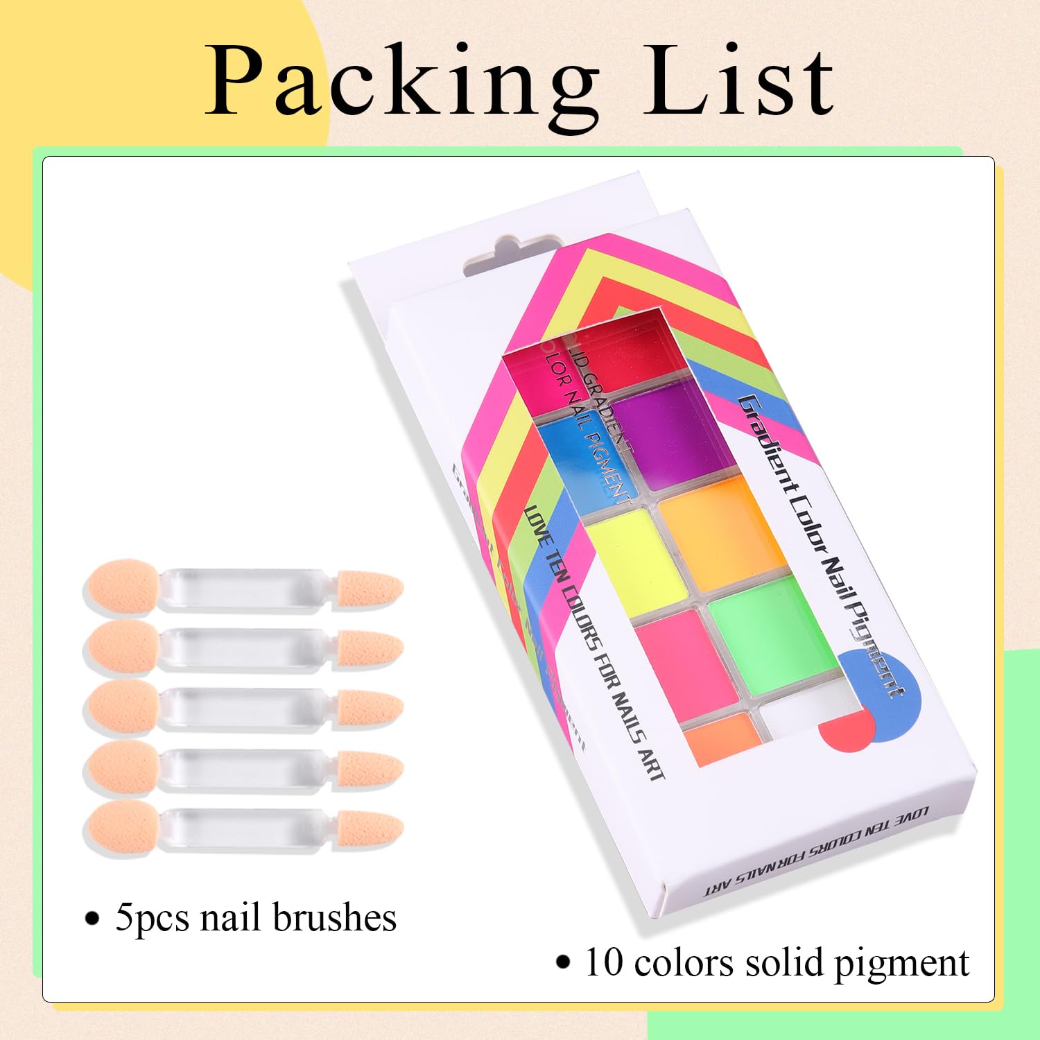 Fcozpjk Neon Phosphor Pigment Powder Set 10 Colors Solid Neon Pigment Powder for Nails Fluorescent Nail Glitter Aura Nail Powder Summer Nail Decoration Ombre Gradient Rub Dust Manicure Glitter - Image 2