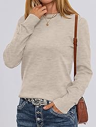 ANRABESS Sweaters for Women Long Sleeve Lightweight