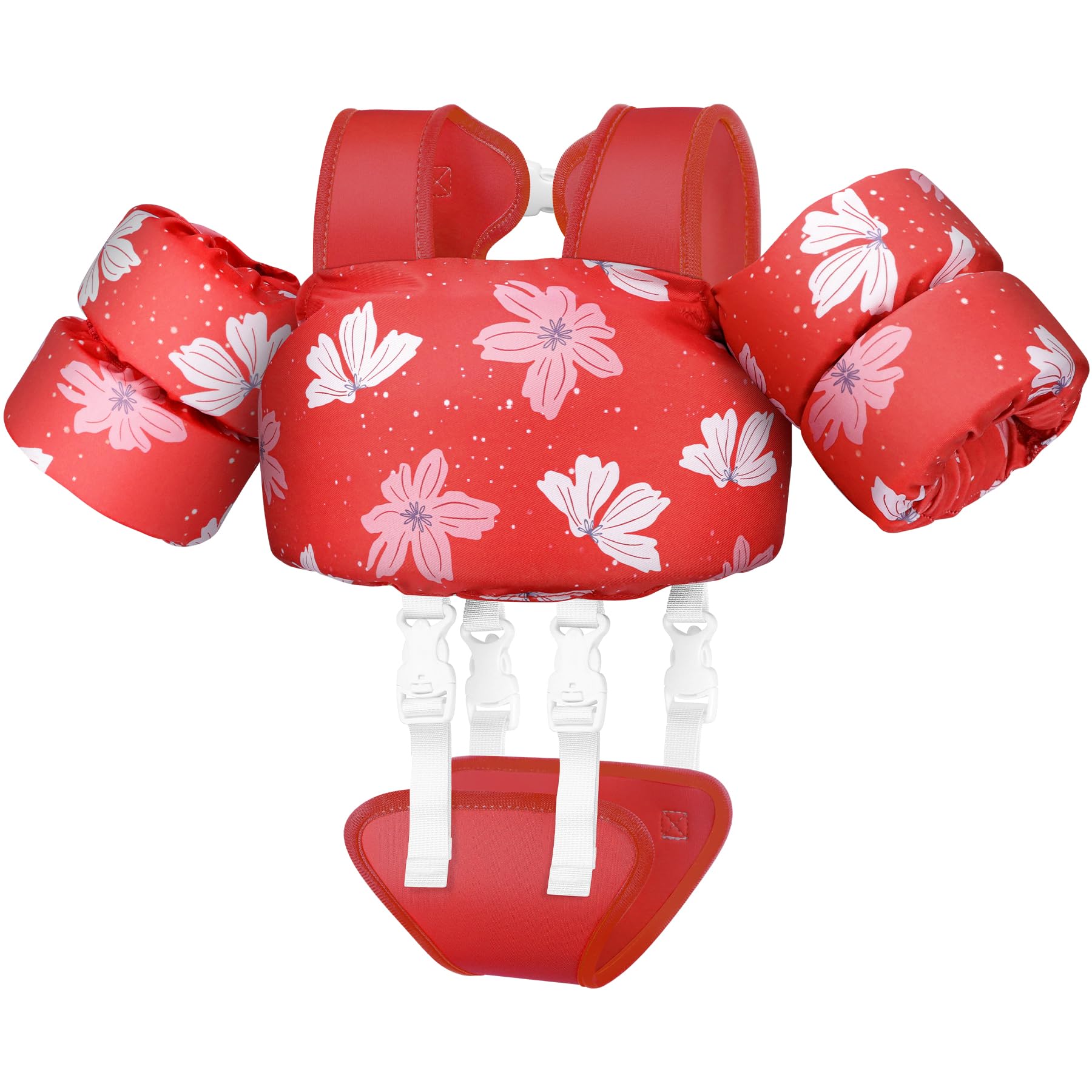 Photo 1 of Vvinca Toddler Swim Vest for Kids 13-30lbs Boys Girls Puddle Kids Jumper Toddlers Pool Floaties Jacket with Adjustable Crotch Strap Sleeves Shoulder for 1 2 3 Years Old Baby Infant Learn to Swimming