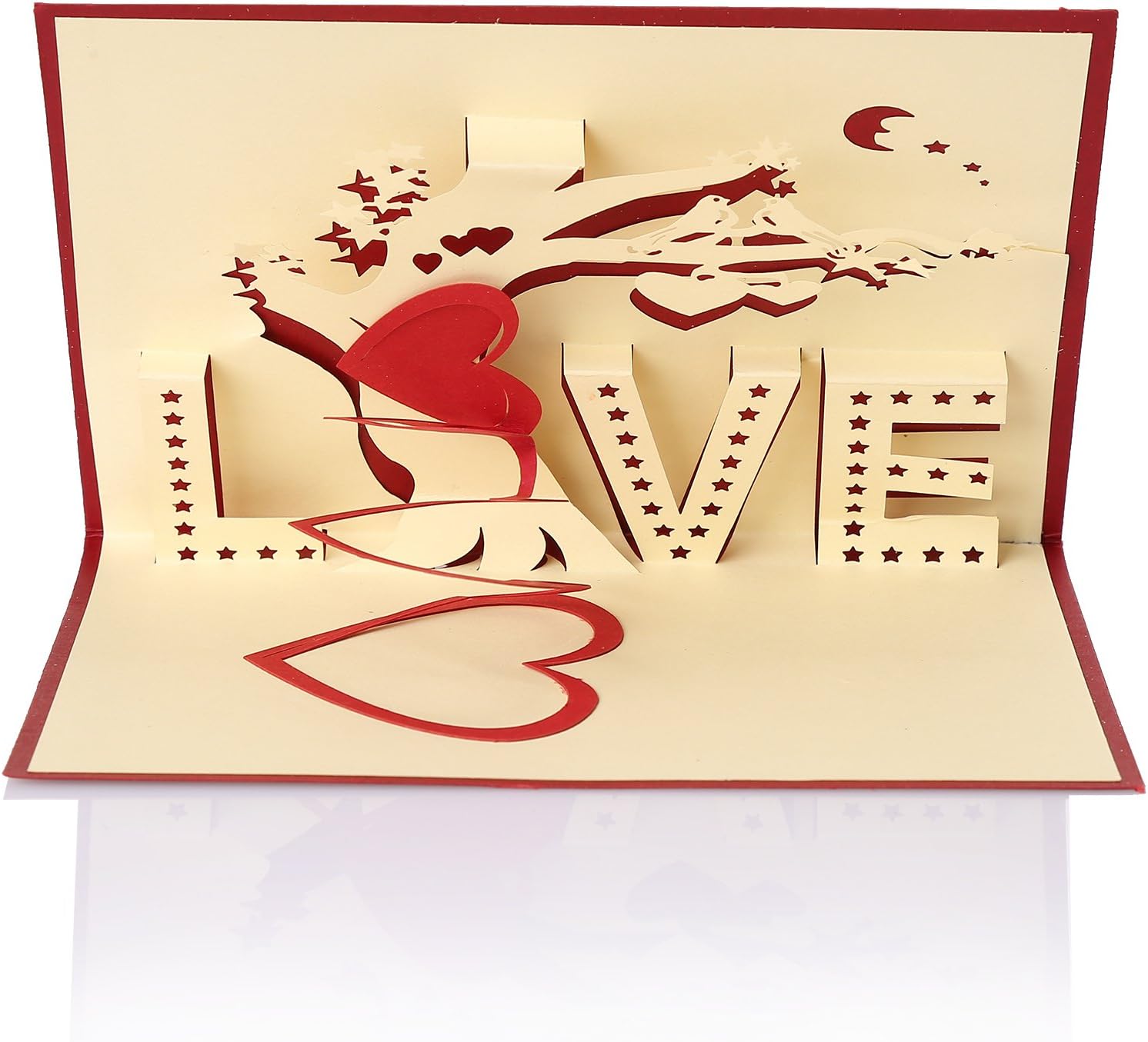 Ignislife Papercraft 3d Pop-up Greeting Cards with Envelope Love Tree (Various Card Designs)