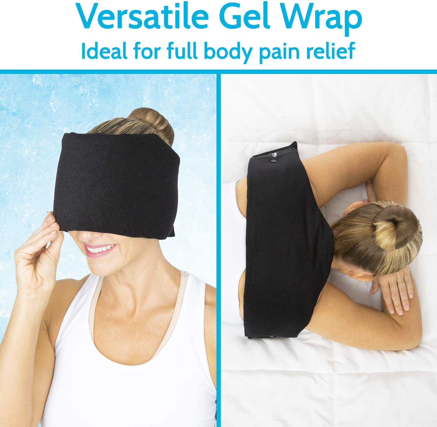 Arctic Flex Migraine Relief Ice Pack - Hat for Headaches - Flexible Cold and Hot Gel Wrap Eye Mask for Injuries to Head, Neck, Shoulder Tension Pain - Freeze, Heat Therapy - Kid, Men, Women - Reusable: Health & Personal Care