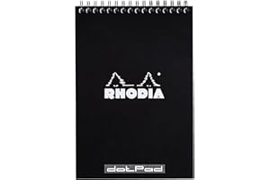 Rhodia Wirebound Notepad, A5, Dot - Black