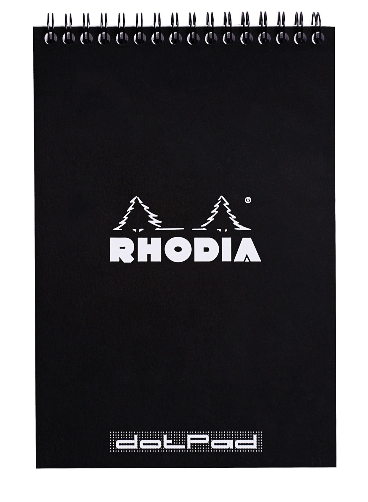RHODIA 165039C - Spiral Notebook (Full Bound) Black - A5 - Dotted Dot - 80 Detachable Sheets - 80G Clairefontaine Paper - Soft and Resistant Coated Card Cover - Classic