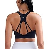 RUNNING GIRL Sports Bras for Women High Support,Racerback Molded Cup Sports Bra with Sewn in Pads Workout Running Bra