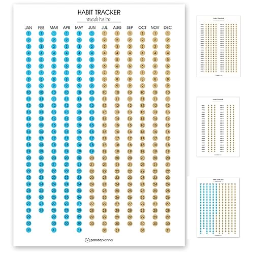 Panda Planner Habit Tracker Calendar – Scratch Off Habits for a