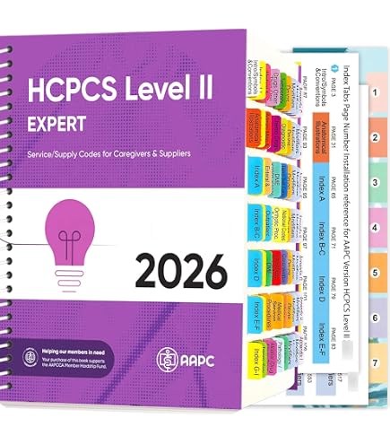 Amazon.com : Index Tabs for HCPCS Level II Expert 2026 AAPC