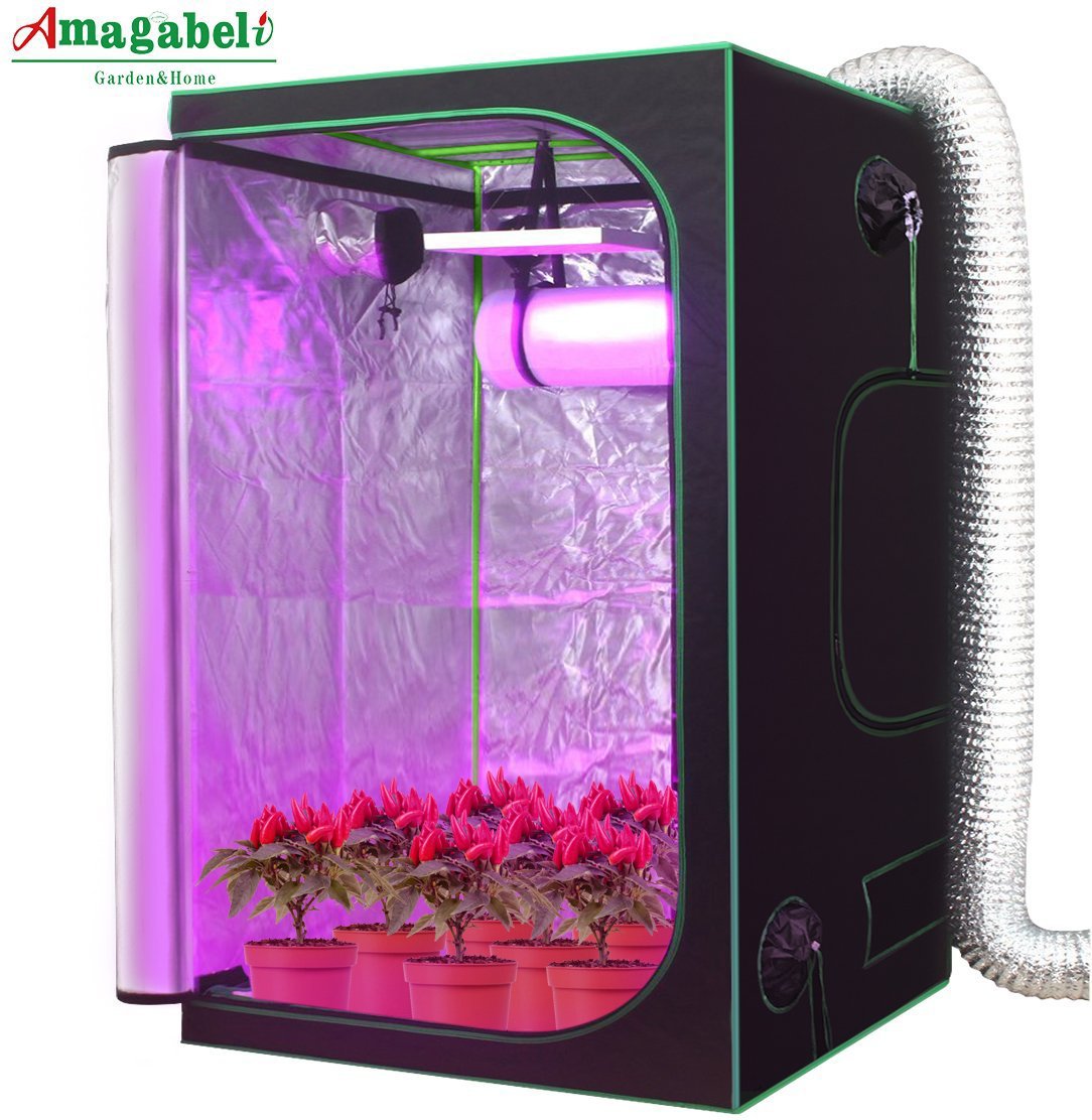 Patio Amagabeli 48x24x60 Grow Tent Mylar Hydroponic for Indoor Plant