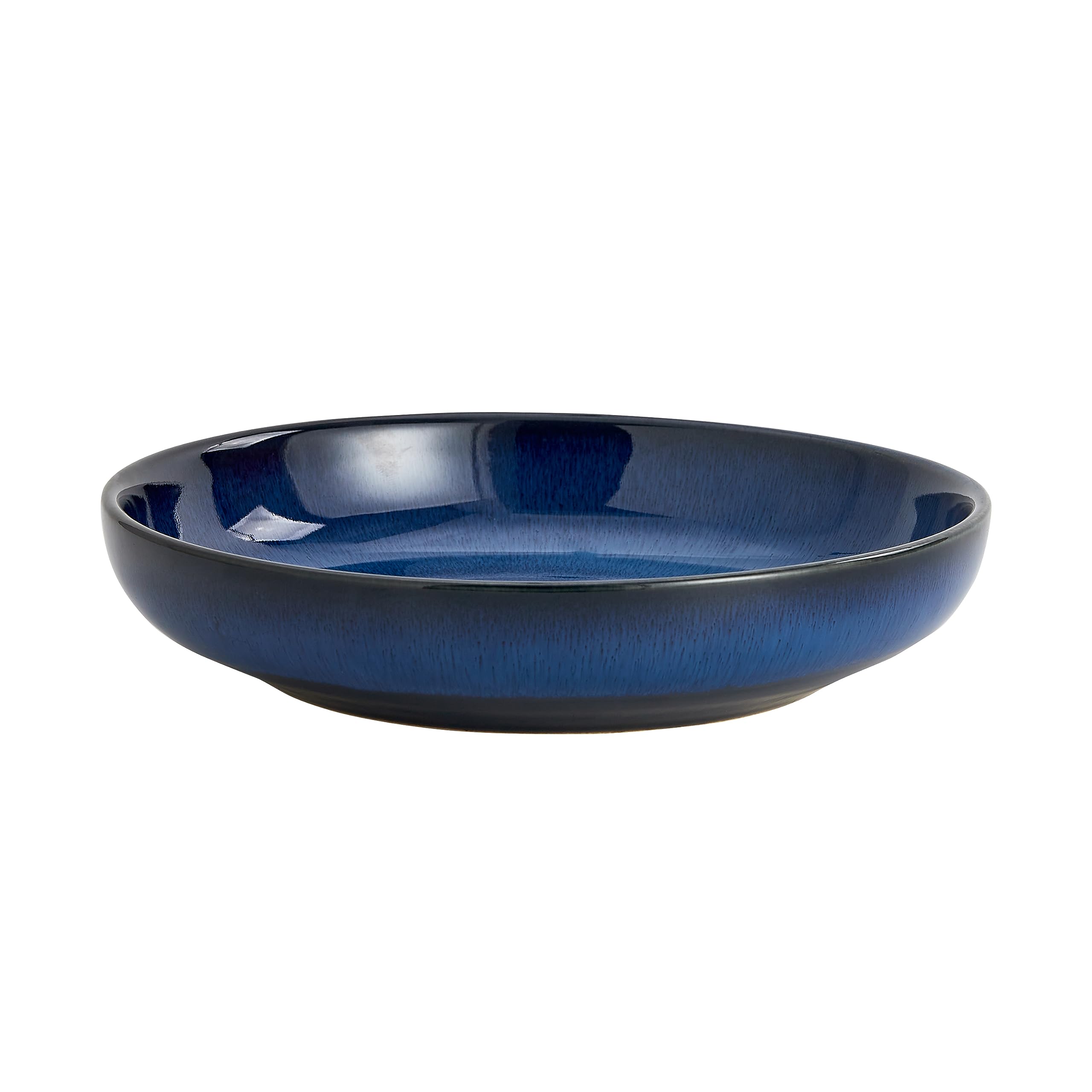 Swuut Transmutation Glaze Serving Pasta Bowl,10 inch Ceramic Wide Salad Bowls,50 Ounce Large Big Fruit Bowl for Kitchen, Microwave Oven Dishwasher Safe (Blue)