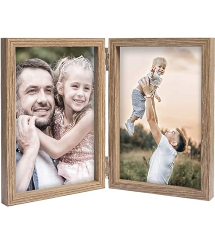 Amazon.com - 3 Picture Frame 4x6 Triple Hinged MDF Wood Grain with