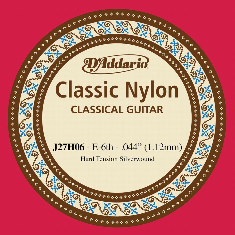 D'Addario Student Nylon Hard Tension Single Sixth String for Classical Guitar