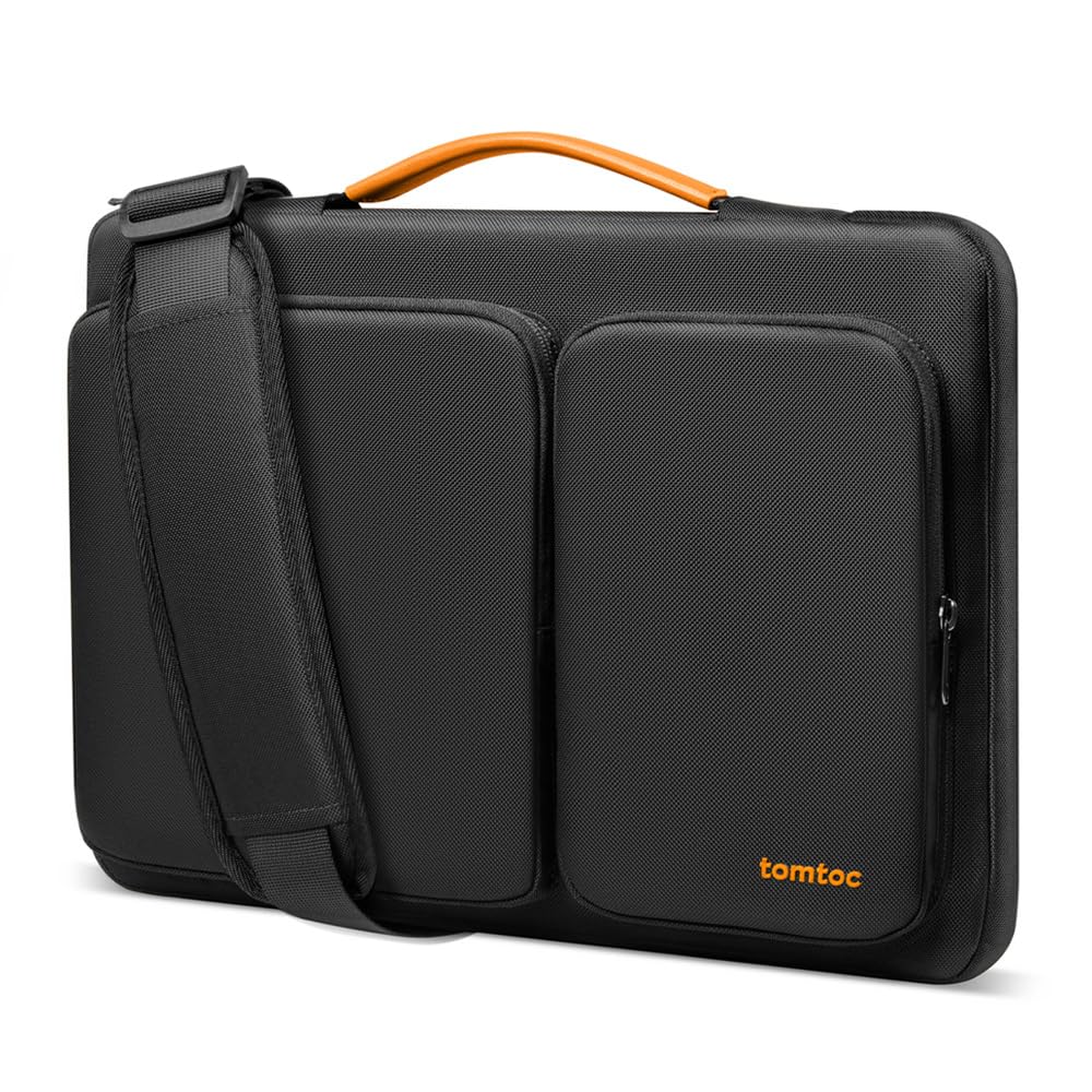 tomtoc Laptop Shoulder Bag for 15'' New MacBook Air M5/A3448 (2026), M4/A3241, M3, M2, MacBook Pro 15, 15'' Surface Laptop AI PC, Water-Resistant Shockproof Sleeve Briefcase for Business & Travel