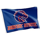 Desert Cactus Boise State University BSU Flag - 3 x 5 Feet Broncos Banner, Indoor/Outdoor Durable Fabric, 100% Polyester Design (Style A)