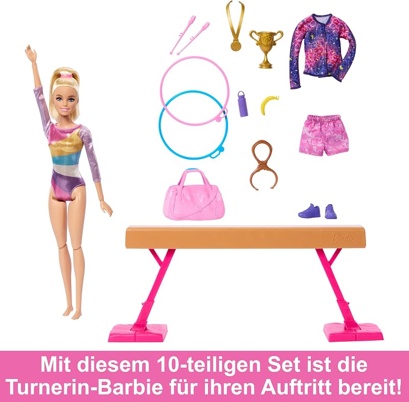 Gymnastik-Puppen- und Zubehör-Set